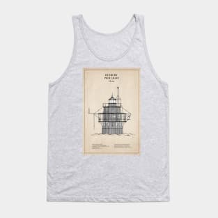 Duxbury Pier Light Lighthouse - Massachusetts - SBD Tank Top